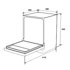 MÁY RỬA CHÉN ĐỘC LẬP Hafele HDW-F6031G 535.29.651