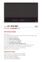 Bếp Từ Đôi Canzy CZ MVS 508i | 5800w | Sản Xuất Tại Malaysia |  Model 2024