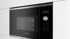 LÒ VI SÓNG CÓ NƯỚNG ÂM TỦ BOSCH BEL554MS0B SERIE 6 25 LÍT MẶT KÍNH ĐEN