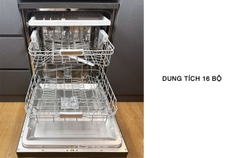 Texgio Dishwasher TGDM795B Smart Pro - Máy rửa chén bát 16 bộ, Sấy khí nóng, Màn hình màu siêu đẹp, Cửa điện, Tự động mở & đóng cửa