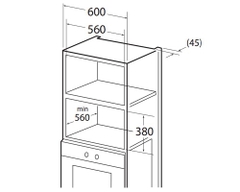 LÒ VI SÓNG KẾT HỢP NƯỚNG ÂM TỦ HAFELE HM-B38A 535.34.000