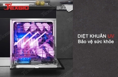 Máy rửa bát Texgio Dishwasher TGUMF11S - 11 Bộ Đa Năng Tích Hợp Rửa Sóng Siêu Âm, Sấy Khí Nóng, UV