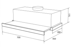 Máy hút mùi âm tủ Canzy CZ-H1270AT