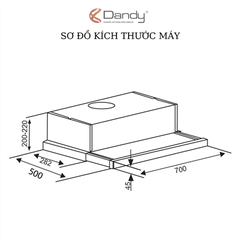 Máy hút khói cổ điển Dandy DY-N7004