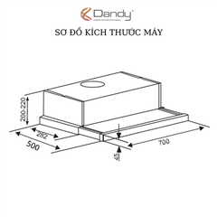 Máy hút khói khử mùi DANDY DY-N60_N70