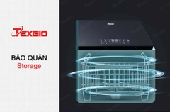 Máy rửa bát Texgio Dishwasher TGUS06HA - 6 Bộ Liền Chậu Tích Hợp Rửa Sóng Siêu Âm, Sấy Khí Nóng