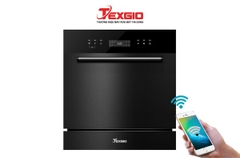 Máy rửa bát Texgio Dishwasher TGWF98SB Smart - 8 Bộ Nâng cấp 11 Bộ - Kết Nối WIFI, Sấy Khí Nóng, Diệt Khuẩn UV