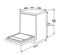 MÁY RỬA BÁT KAFF SBL775B New Plus