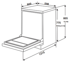 Máy rửa bát Kaff KF-BHMI775YS