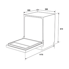 Máy rửa bát bán âm Hafele HDW-B6054B 538.21.362