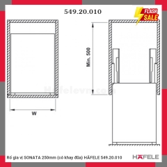 RỔ GIA VỊ DAO THỚT SONATA INOX 304 250mm Hafele 549.20.010
