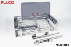 Ray âm giảm chấn INOX dành cho giá xoong nồi, bát đĩa, tủ dưới Fulco FC450