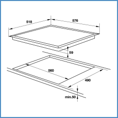 Bếp Từ 4 Vùng Nấu HC-I604D Hafele 535.02.040