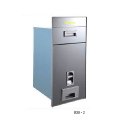 Thùng gạo mặt gương nút nhấn mặt kính bạc Eurogold - GB300S