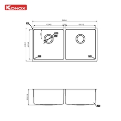 Chậu rửa bát Konox Turkey Sink Vigo 860