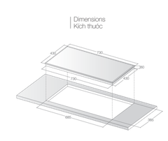 BẾP TỪ ĐÔI LORCA TA-1008 PRO