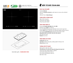 Bếp từ đôi Teady TDVN-990