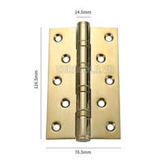 Bản Lề Cửa Mạ PVD Vàng Bóng BHBL05 Eurogold
