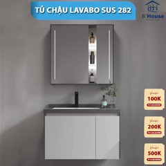 Bộ Tủ Gương Phòng Tắm, Tủ Lavabo Đẹp, Tủ Lavabo Phòng Tắm SUS 282