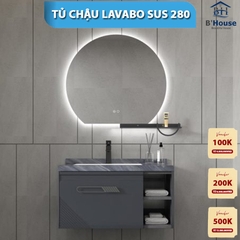 Tủ Gương Phòng Tắm, Tủ Lavabo Đẹp, Tủ Lavabo Phòng Tắm SUS 280