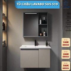 Bộ Tủ Gương Phòng Tắm, Tủ Lavabo Đẹp, Tủ Lavabo Phòng Tắm CR 519