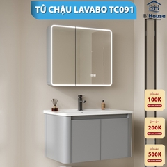 Bộ Tủ Gương Phòng Tắm, Tủ Lavabo Đẹp, Tủ Lavabo Phòng Tắm  TC091