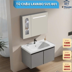 Bộ Tủ Gương Phòng Tắm, Tủ Lavabo Đẹp, Tủ Lavabo Phòng Tắm CR 801