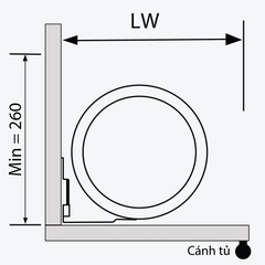 Thùng rác gắn cánh Garis GW05.07 7 lít