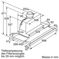 MÁY HÚT MÙI ÂM TỦ BOSCH DFS097K51 SERIE 8 NGANG 90CM