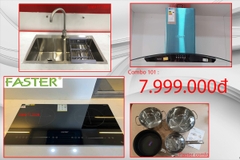 Combo bếp - hút - chậu - vòi 101 ( trọn bọ bếp hút )