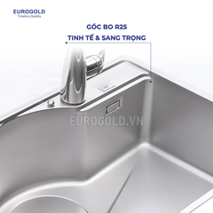 Chậu Rửa Bát INOX 304 1 Hố Chống Xước EUD27848 (EUD27848GA) Eurogold