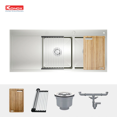 Chậu rửa bát Konox Workstation Sink – Topmount Sink KN11650TD – Bàn trái