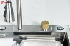 Bộ chậu vòi rửa 1 hố thác nước INOX 304 FULCO FC-B7546