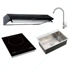 Bếp từ  , hút mùi , chậu rửa bát cho công trình , dự án , chung cư mini