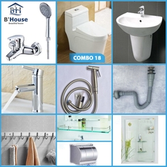 Combo phòng tắm, combo nhà tắm, trọn bộ thiết bị vệ sinh phòng tắm 18