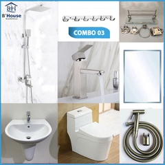 Combo phòng tắm, combo nhà tắm, trọn bộ thiết bị vệ sinh phòng tắm 03