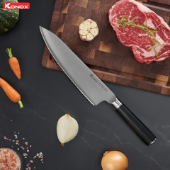 Dao Konox đầu bếp thép Nhật Damascus Eiko Series 8″ Chef Knife