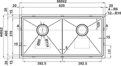 CHẬU KAFF SUS WS R10 HS25-SSN2S-8644 567.94.023