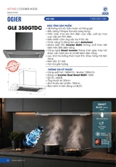 Máy hút mùi chữ T Ogier GLE 350GTDC