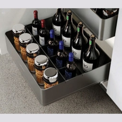 Tủ đồ khô 1 tầng ngăn kéo độc lập màu ghi Eurogold  EKM25260