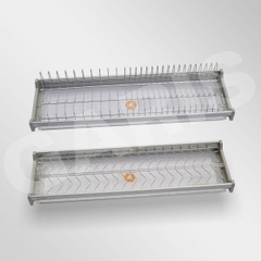 Giá bát đĩa cố định 2 tầng Garis GBC46 mạ Chrome 5 lớp