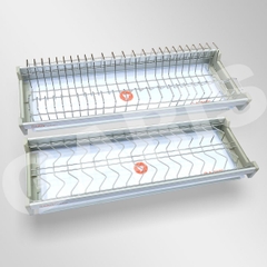 Giá bát đĩa cố định 2 tầng Garis GBE47 inox 304 xước mờ