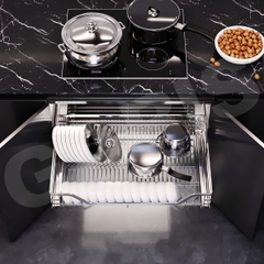 Kệ bát đĩa tủ dưới Garis GDE46 inox 304 xước mờ