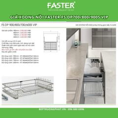 Giá để xoong nồi tủ dưới Faster FS DP 900/800/700/600 S VIP - inox 304
