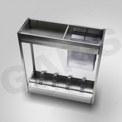 Kệ dao thớt gia vị chai lọ Garis GKB120 inox hộp