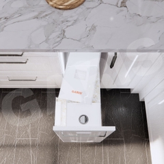 Thùng gạo Garis GRP120 cánh kéo mặt nhựa ABS 15kg
