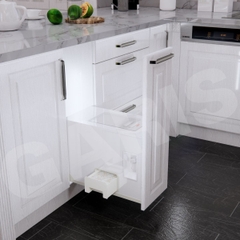 Thùng gạo Garis GRP430 cánh kéo mặt nhựa ABS 10kg