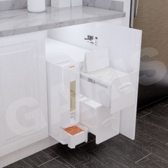 Thùng gạo Garis GRP945 3 khoang mặt nhựa ABS 30kg