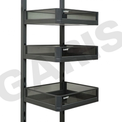 Tủ đồ khô 6 tầng Garis GSD645 vách kính tối màu