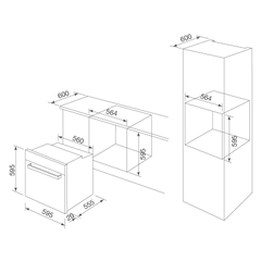 Lò Nướng Âm Tủ 60cm Dung Tích 75L Ecokitchen Malloca MOV656ECO